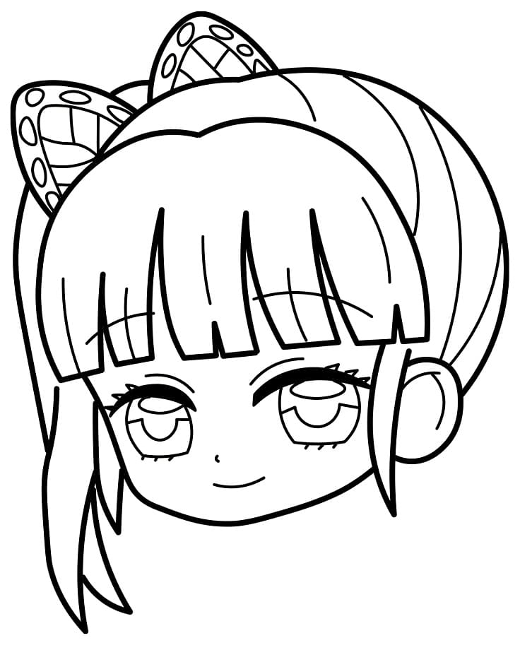 chibi kanao tsuyuri Coloring Page - Anime Coloring Pages