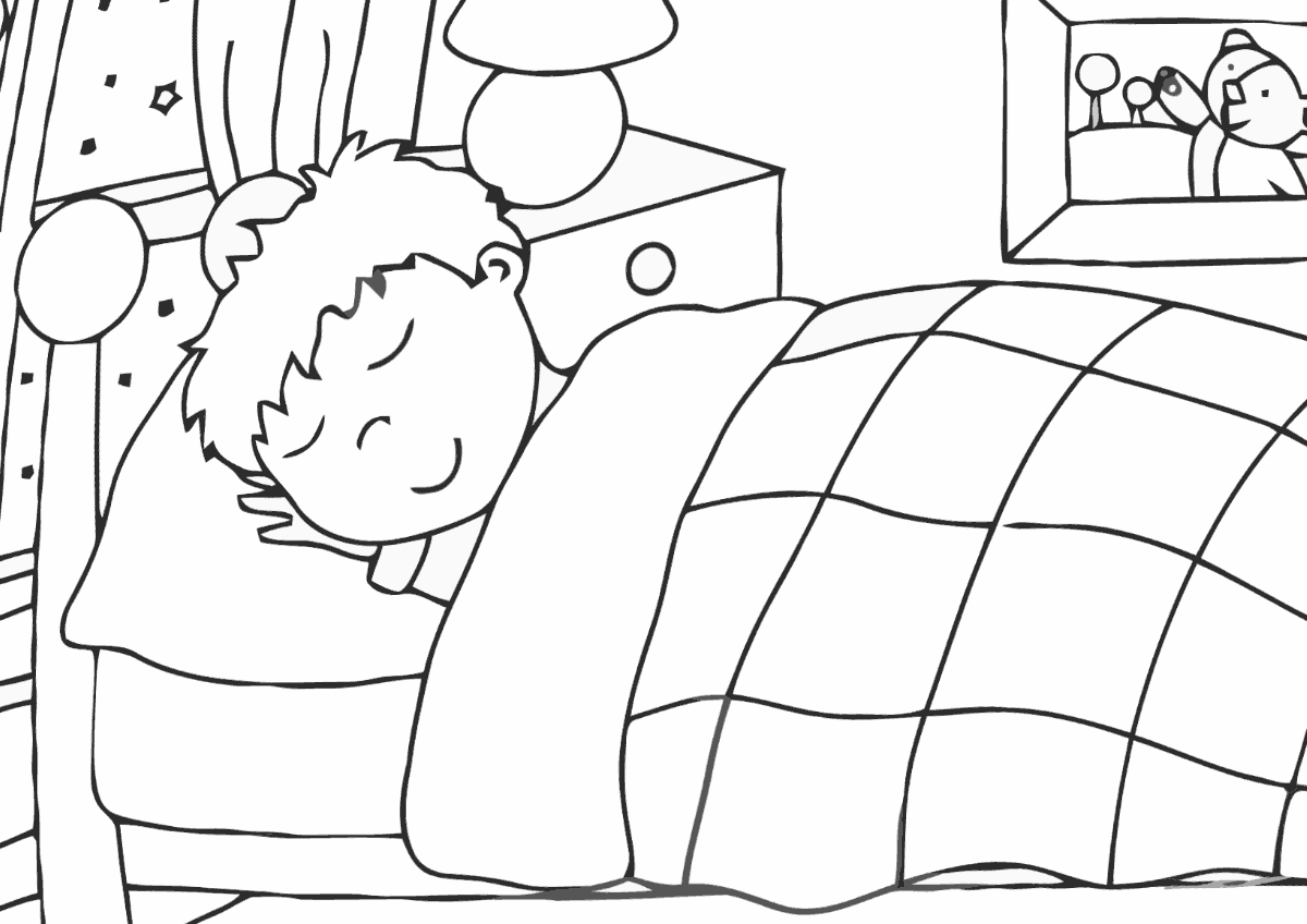 Sleep Coloring Pages - Coloring Nation
