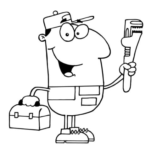 The Plumber Guy coloring page | Free Printable Coloring Pages