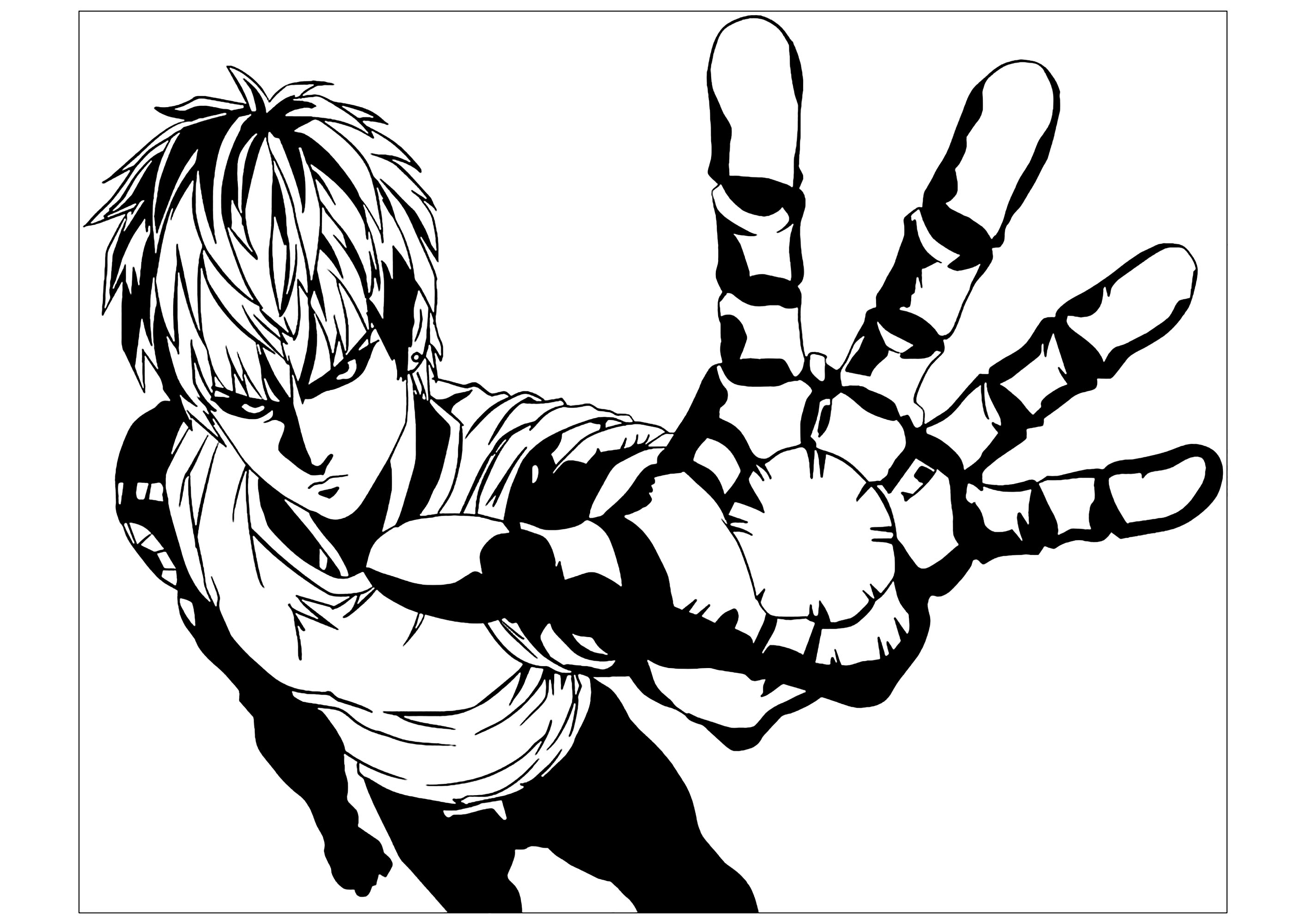 One punch man to print - One Punch Man Kids Coloring Pages