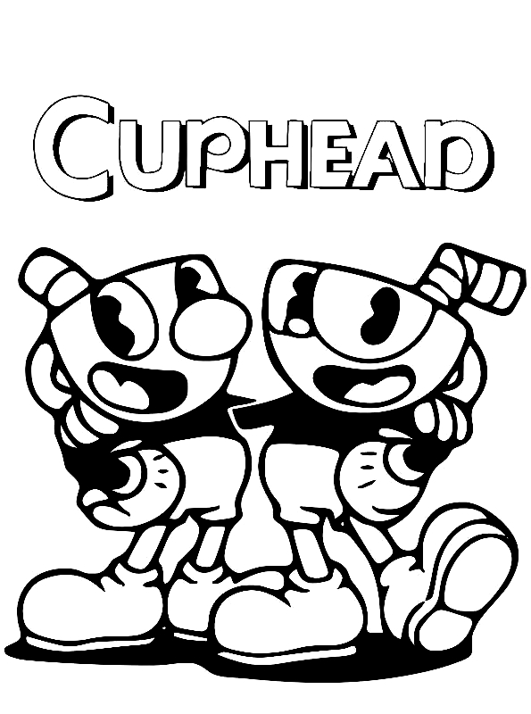 Drawing 1 from Cuphead coloring page