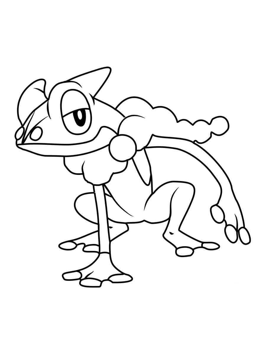 Frogadier Pokemon coloring pages - Free Printable