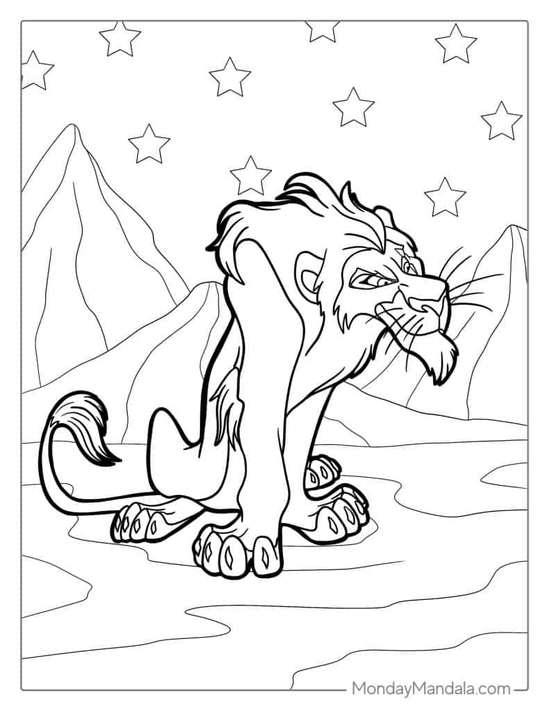 32 Lion King Coloring Pages (Free PDF Printables)