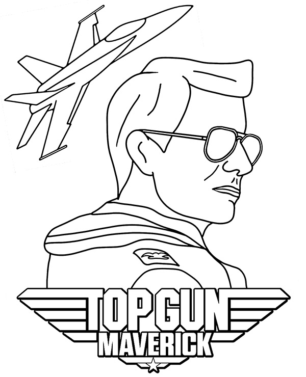 Top Gun 2 coloring page Maverick Cruise - Topcoloringpages.net