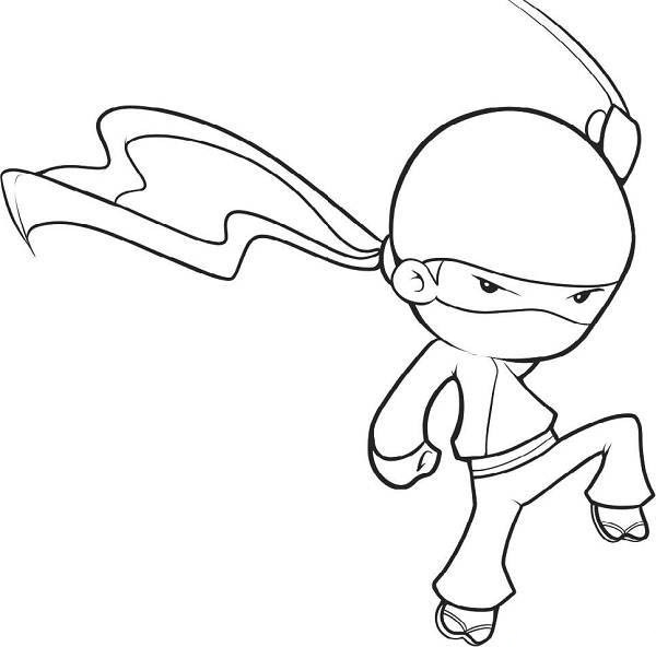 Ninja 1 Coloring Page - Free Printable Coloring Pages for Kids