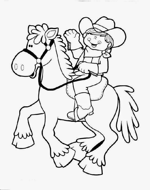 Cowboy Coloring Sheets | Free Coloring Sheet