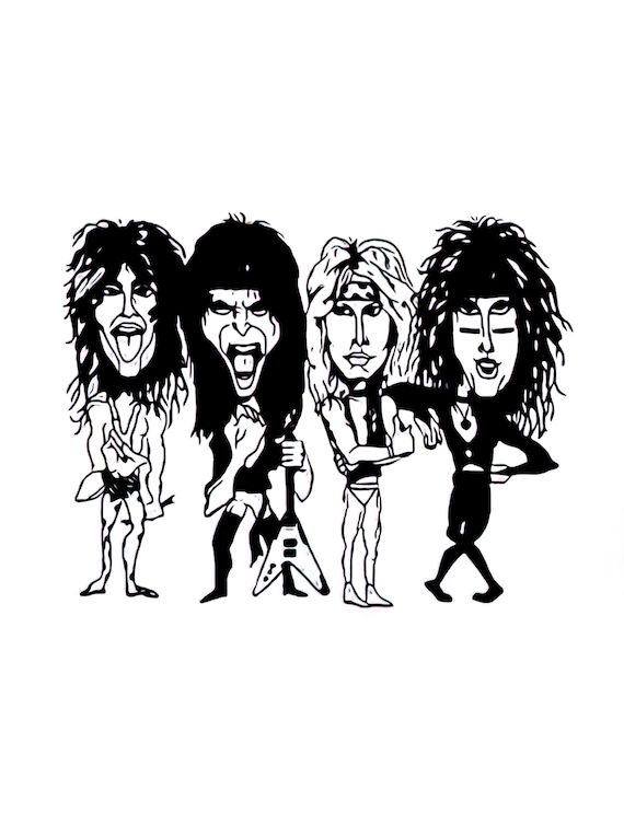 Motley Crue Coloring Book - Etsy Israel