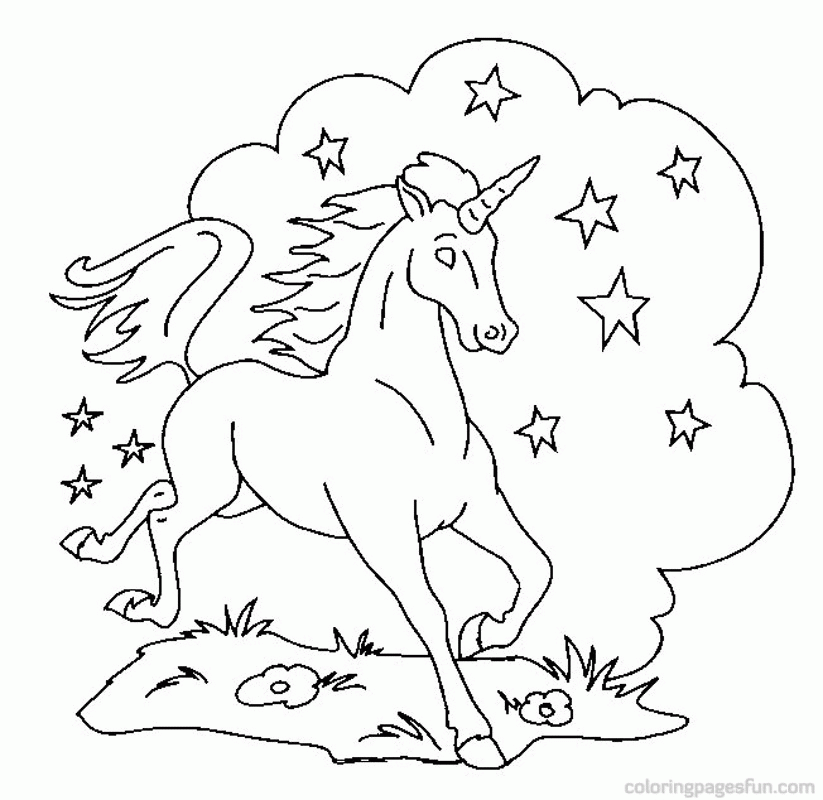 Lines Unicorn Coloring Pages For Kids Az Coloring Pages ...
