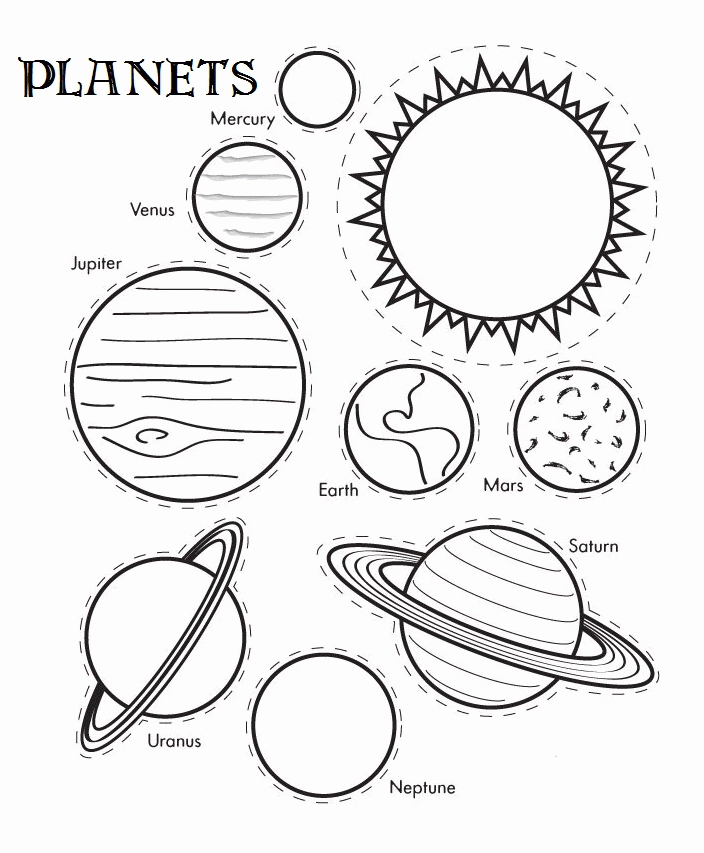 Solar system coloring pages to download and print for free