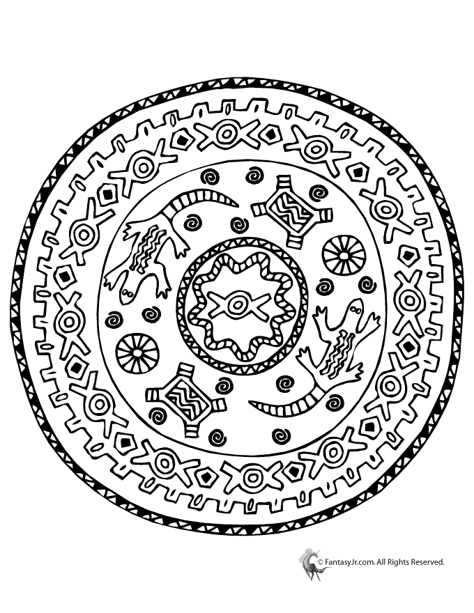 Aztec coloring pages to download and print for free