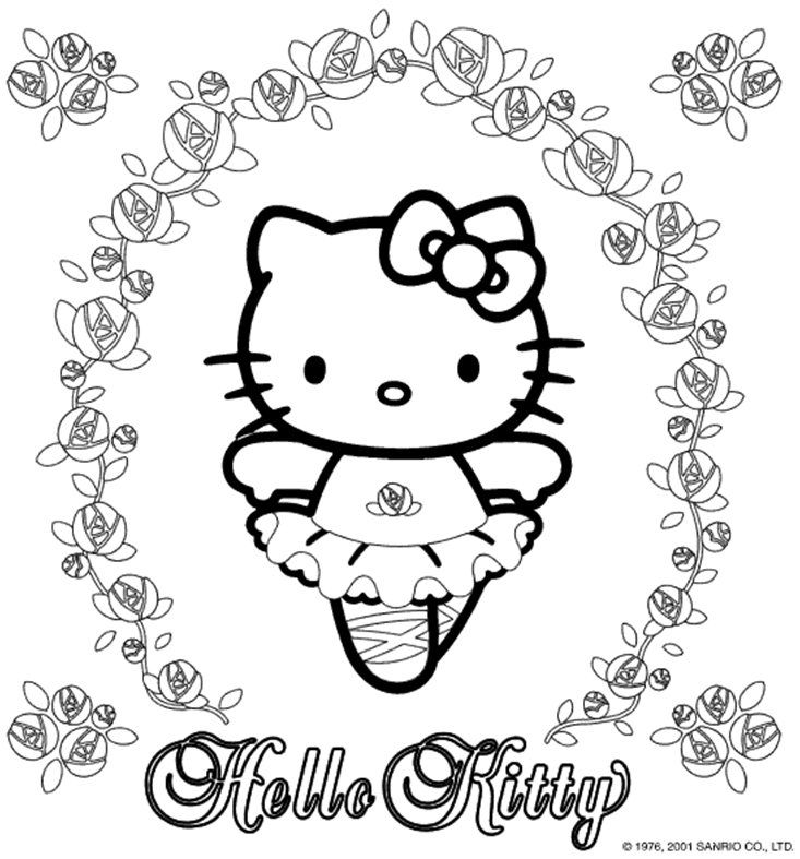 free ballerina coloring pages hello kitty 3 - Gianfreda.net