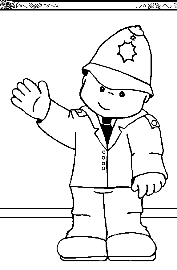 Police Officer Coloring Book Page Coloring Pages For Kids #cS5 ...