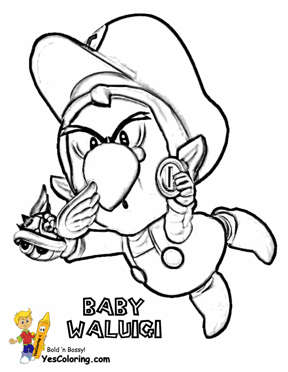 Baby Mario And Luigi - Coloring Pages for Kids and for Adults