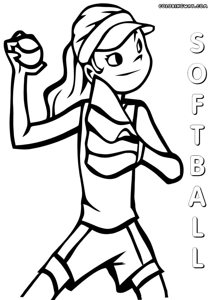 Softball coloring pages | Coloring pages to download and print