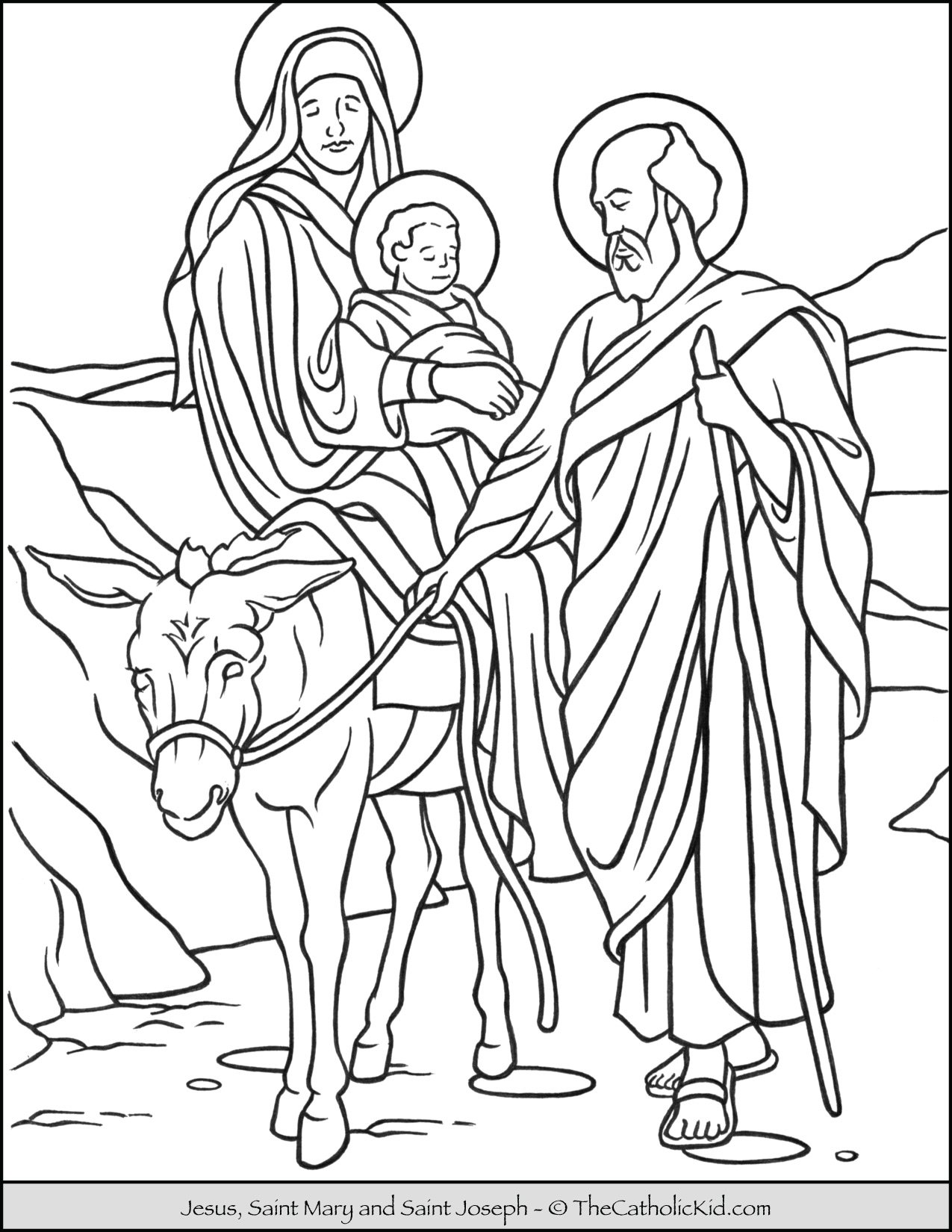 Donkey Archives - The Catholic Kid - Catholic Coloring Pages and Games for  Children