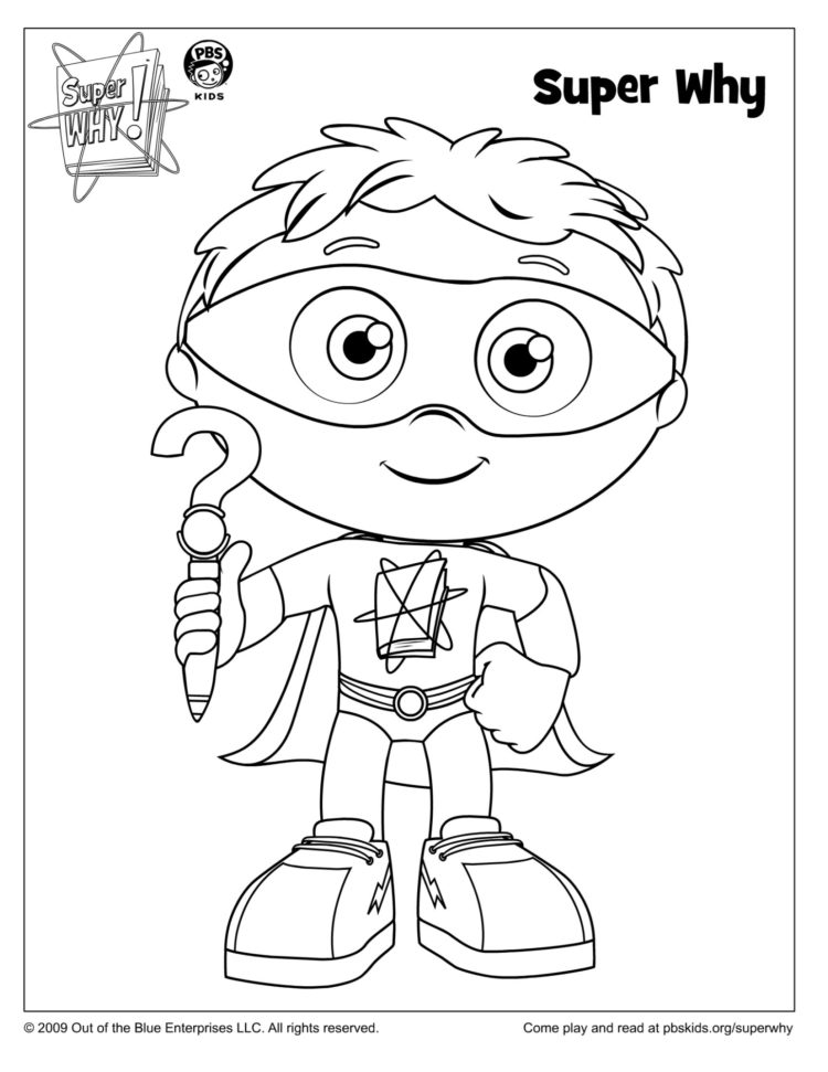 Super Why Question Mark Coloring Page | Kids… | PBS KIDS for Parents