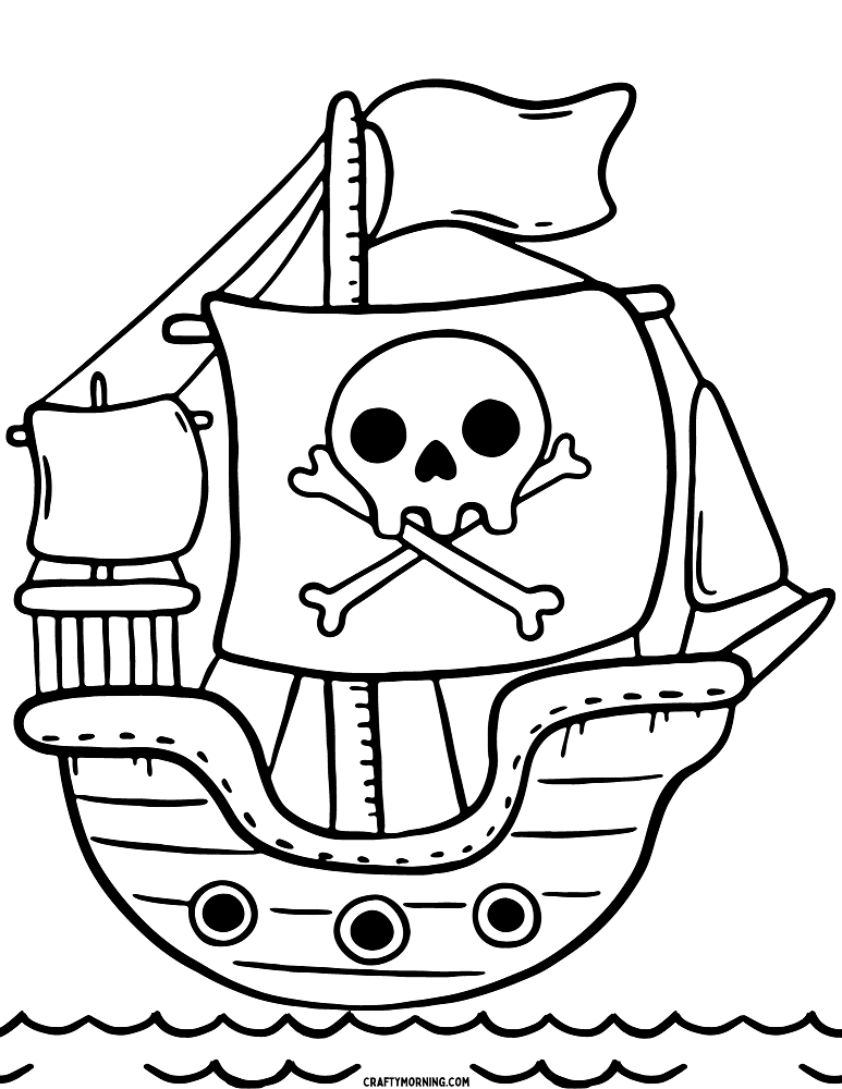 Pirate Coloring Pages (Free Printables) - Crafty Morning