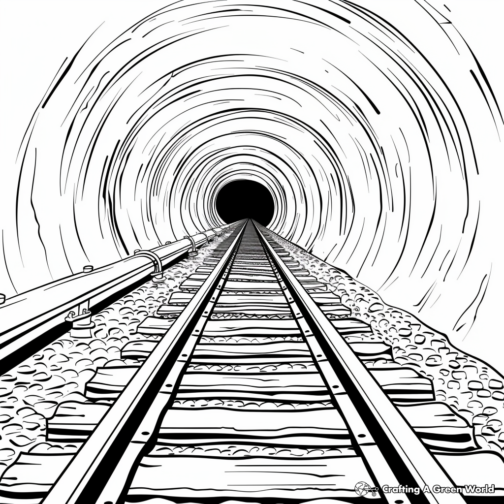Train Tracks Coloring Pages - Free ...
