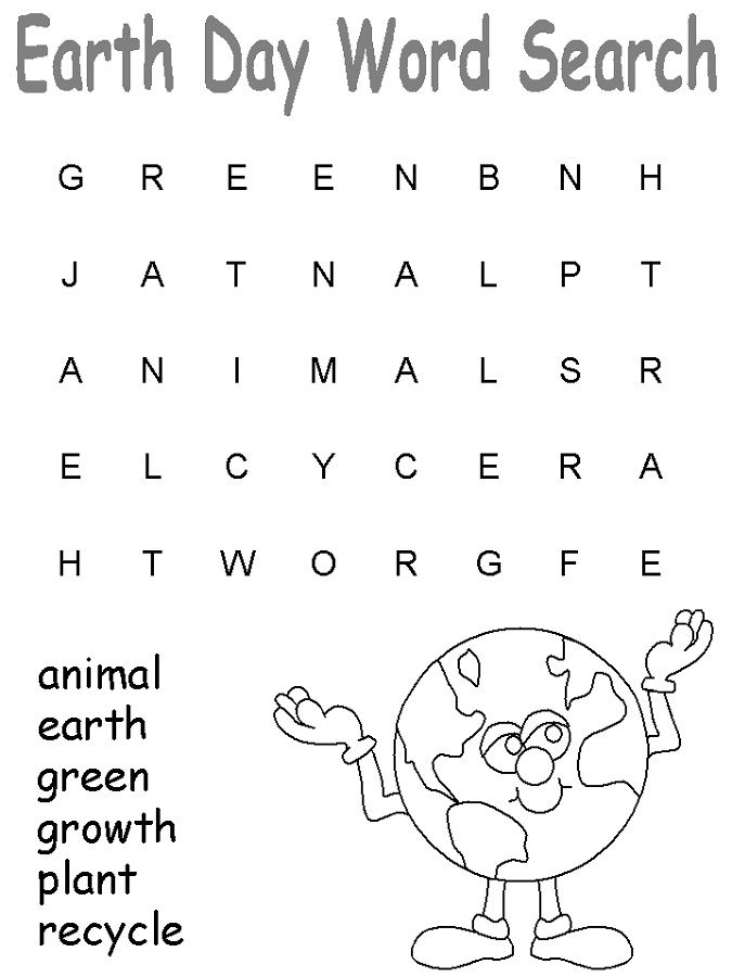 Earth Day Word Search - Best Coloring ...