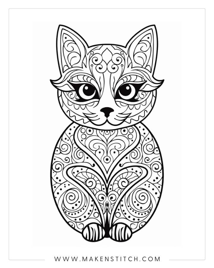 Free Cat Coloring Pages for Kids ...