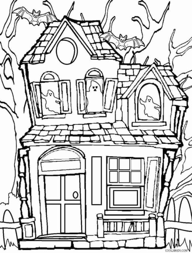25+ Awesome Image of Haunted House Coloring Pages - entitlementtrap.com | House  colouring pages, Halloween coloring pages printable, Halloween coloring  pages