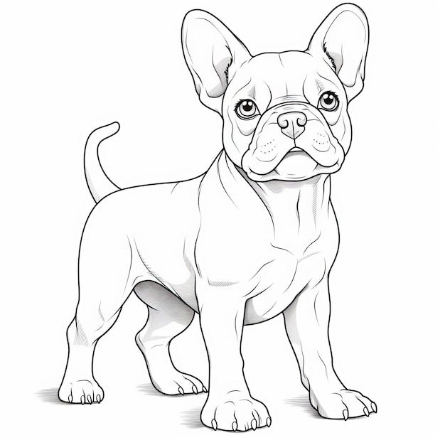 Cute French Bulldog Coloring Pages Free ...