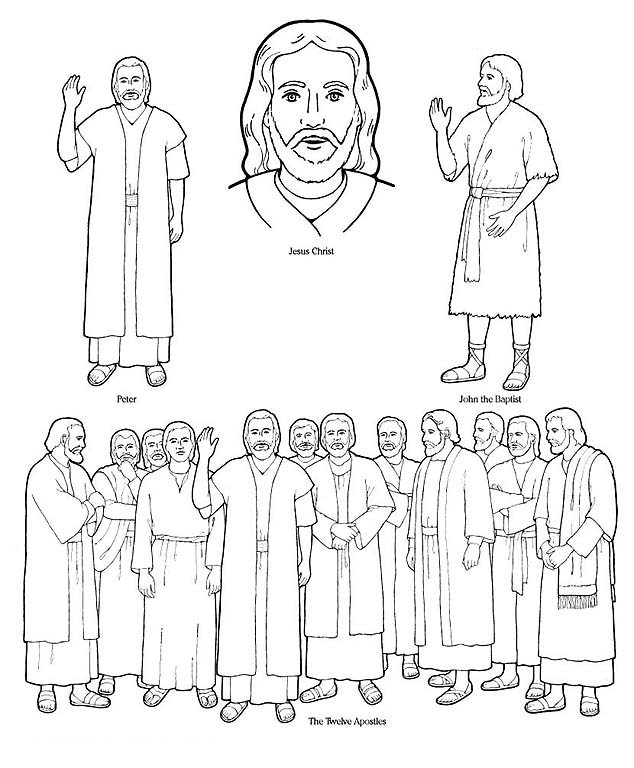 Twelve Disciples Coloring Sheets - Google Twit
