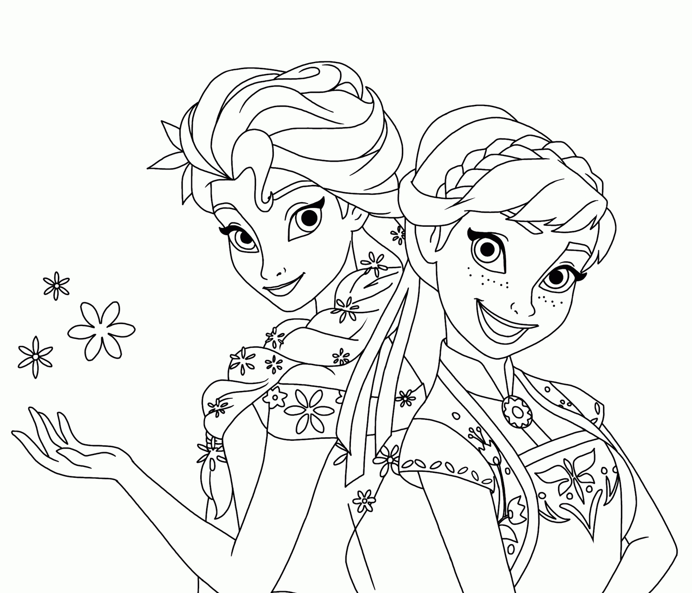 coloring ~ Coloring Pages Tremendous Elsa And Anna Book ...