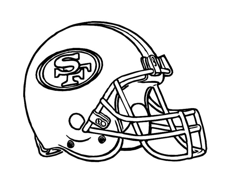 Football Helmet San Francisco 49ERS Coloring Page For Kids ...