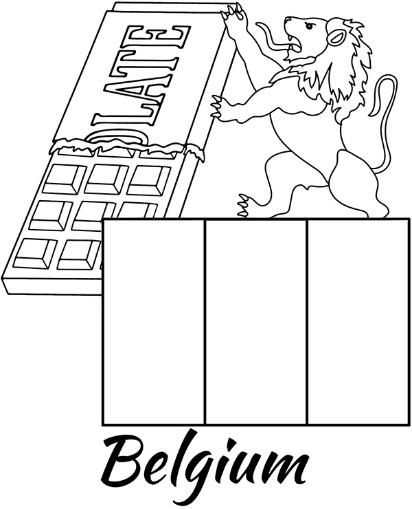 Flag of Belgium coloring page ...