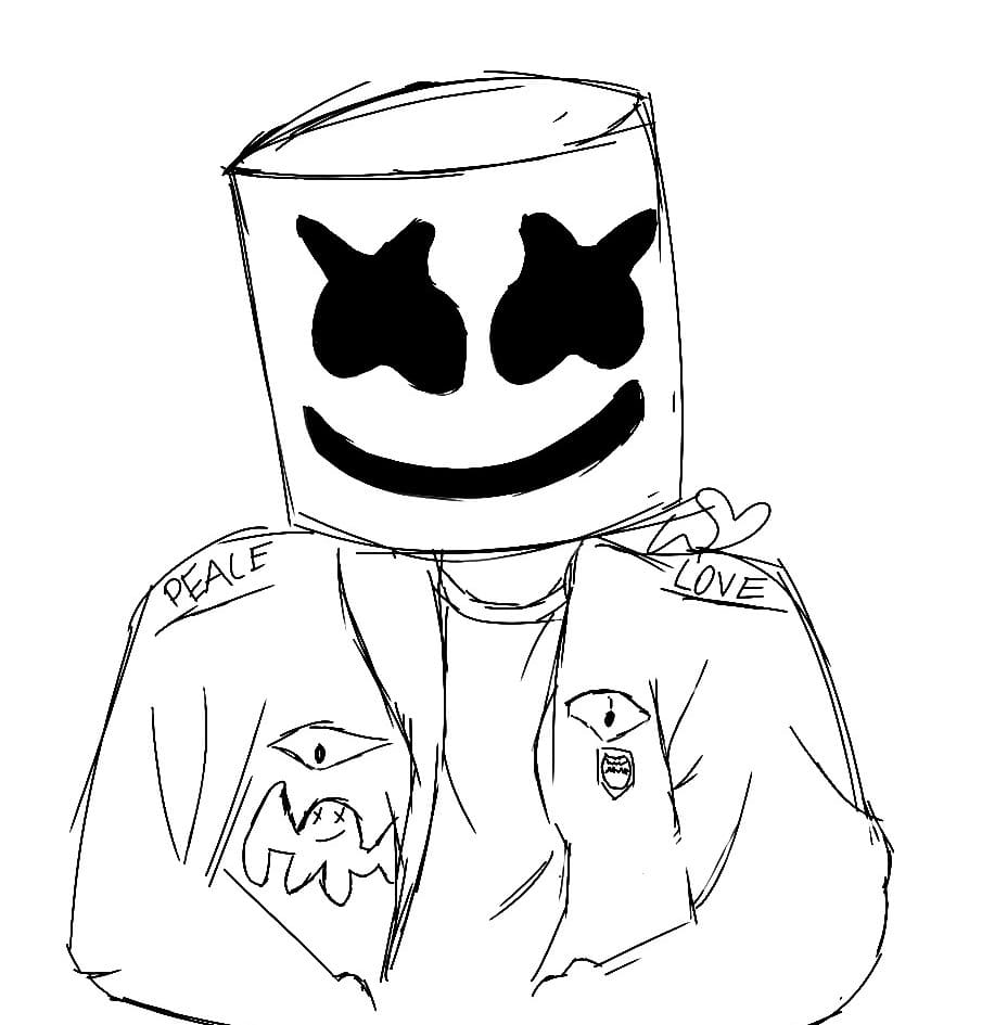 Marshmello Fortnite coloring pages. Print for free | WONDER DAY — Coloring  pages for children and adults