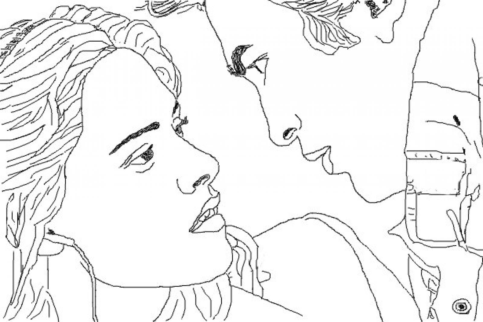 Twilight Bella And Edward Printable Coloring Page