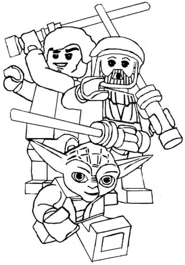 Star Wars Printable Coloring Pages Lego