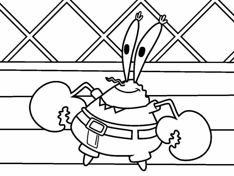 Free Coloring Page 20 Sep 2021 Mr. Krabs