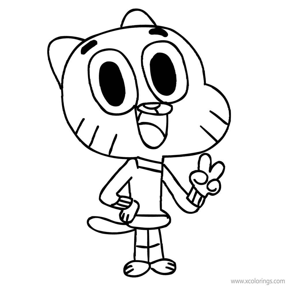 The Amazing World of Gumball Coloring Pages Gumball Watterson. | The  amazing world of gumball, World of gumball, Coloring pages