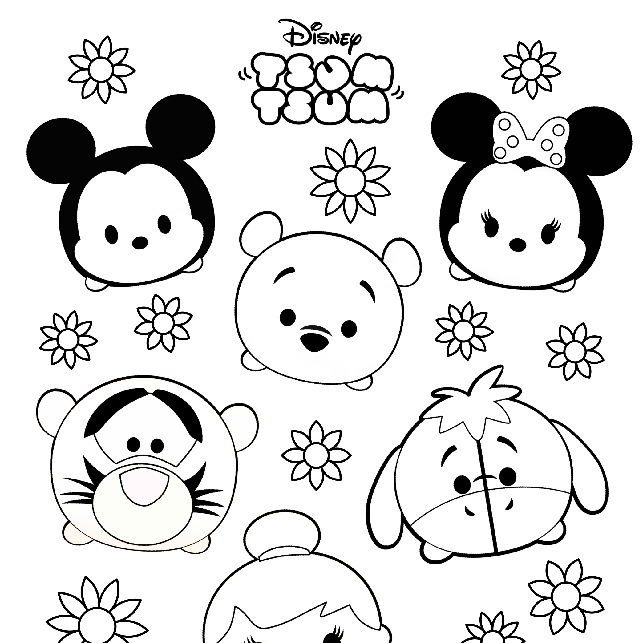 Tsum Tsum Colouring Sheets – Free Printable! | Tsum tsum coloring pages,  Disney coloring pages, Cute coloring pages