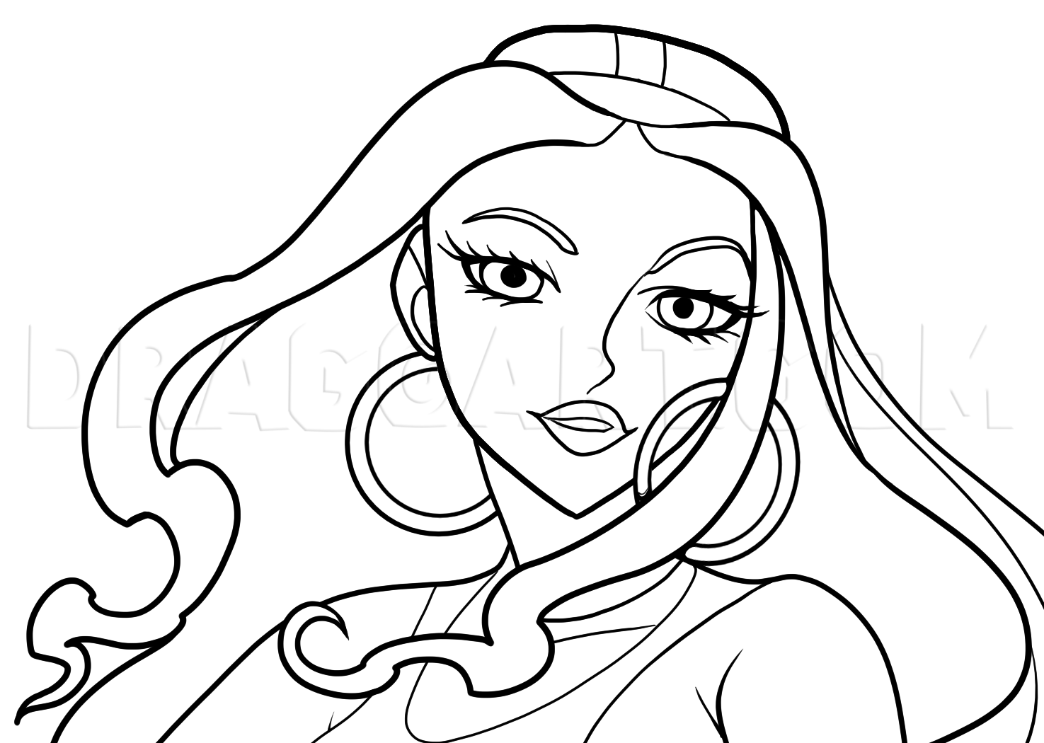 How to Draw Doja Cat, Coloring Page, Trace Drawing