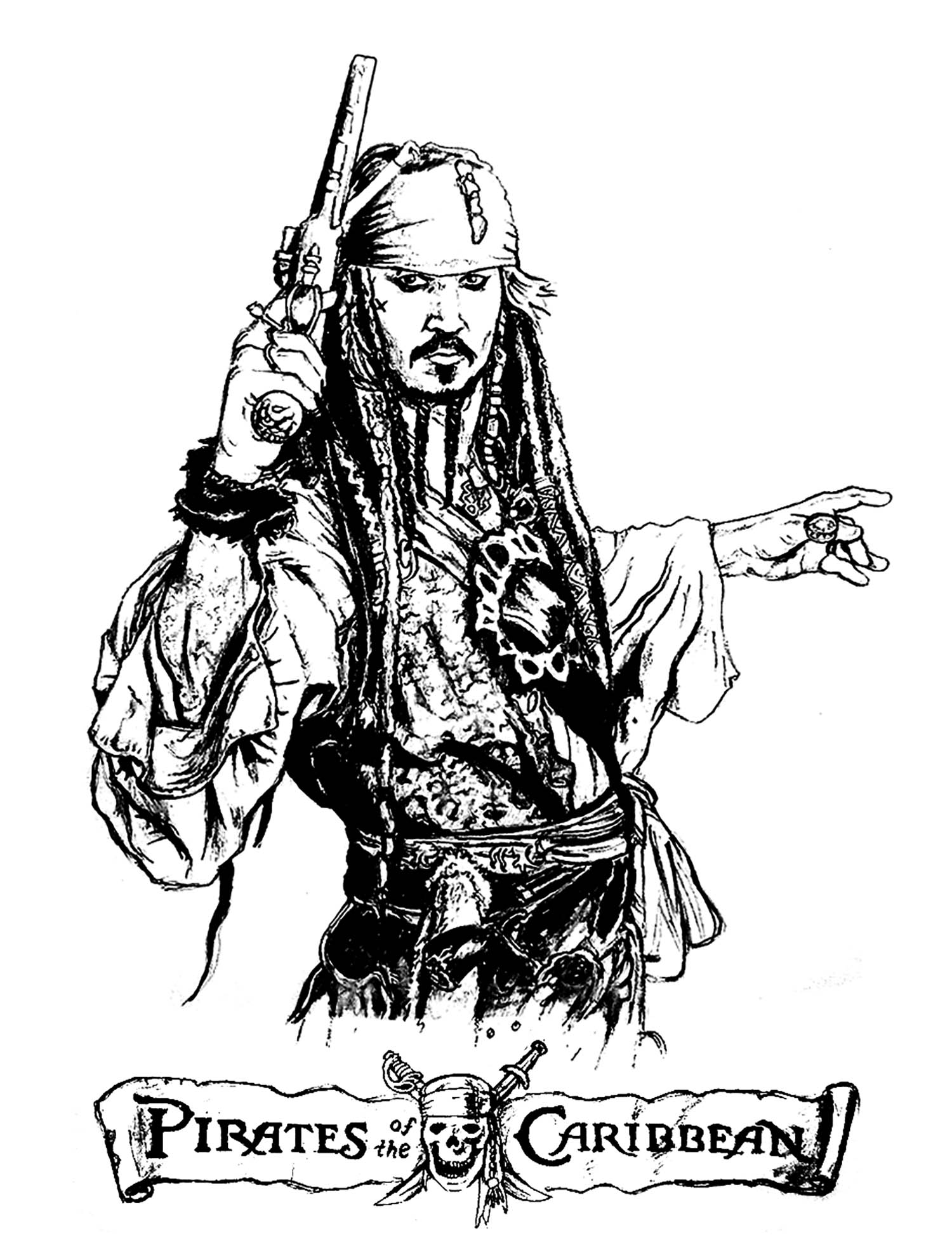 Drawing Jack Sparrow Cartoon Images - Download Free Mock-up