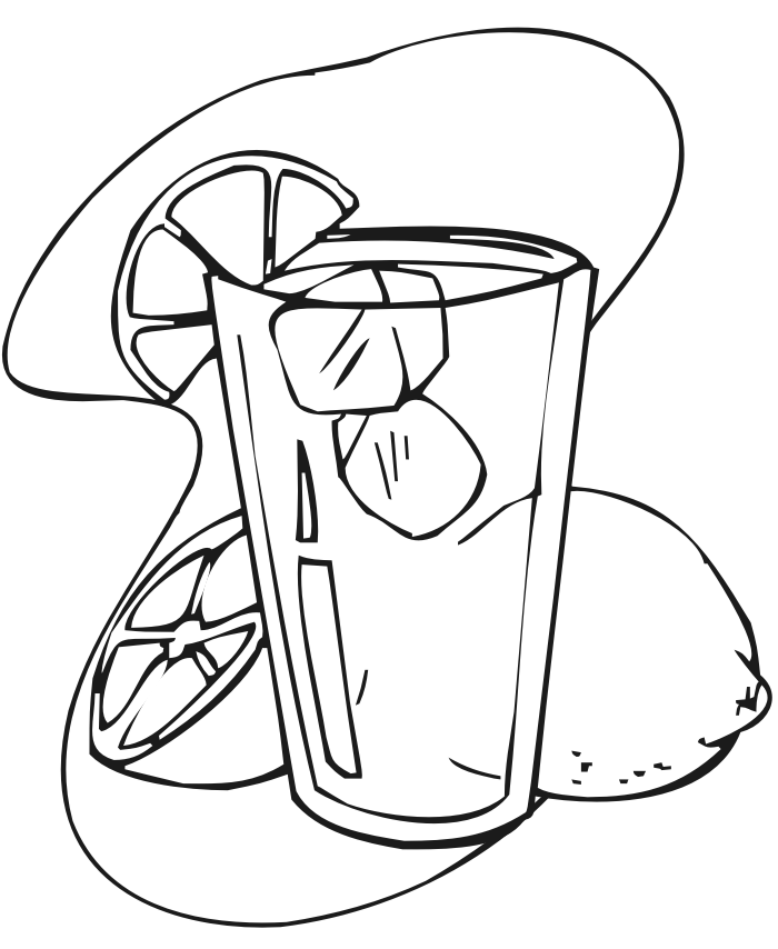 Refreshing Sour Orange Juice Colouring Pages - Picolour