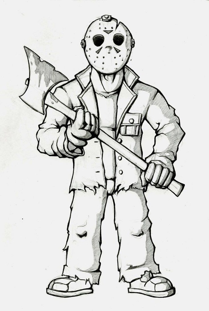 Jason Coloring Pages Friday the 13th | Activity Shelter
