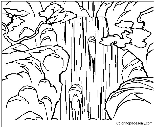 Waterfall 6 Coloring Page - Free Coloring Pages Online