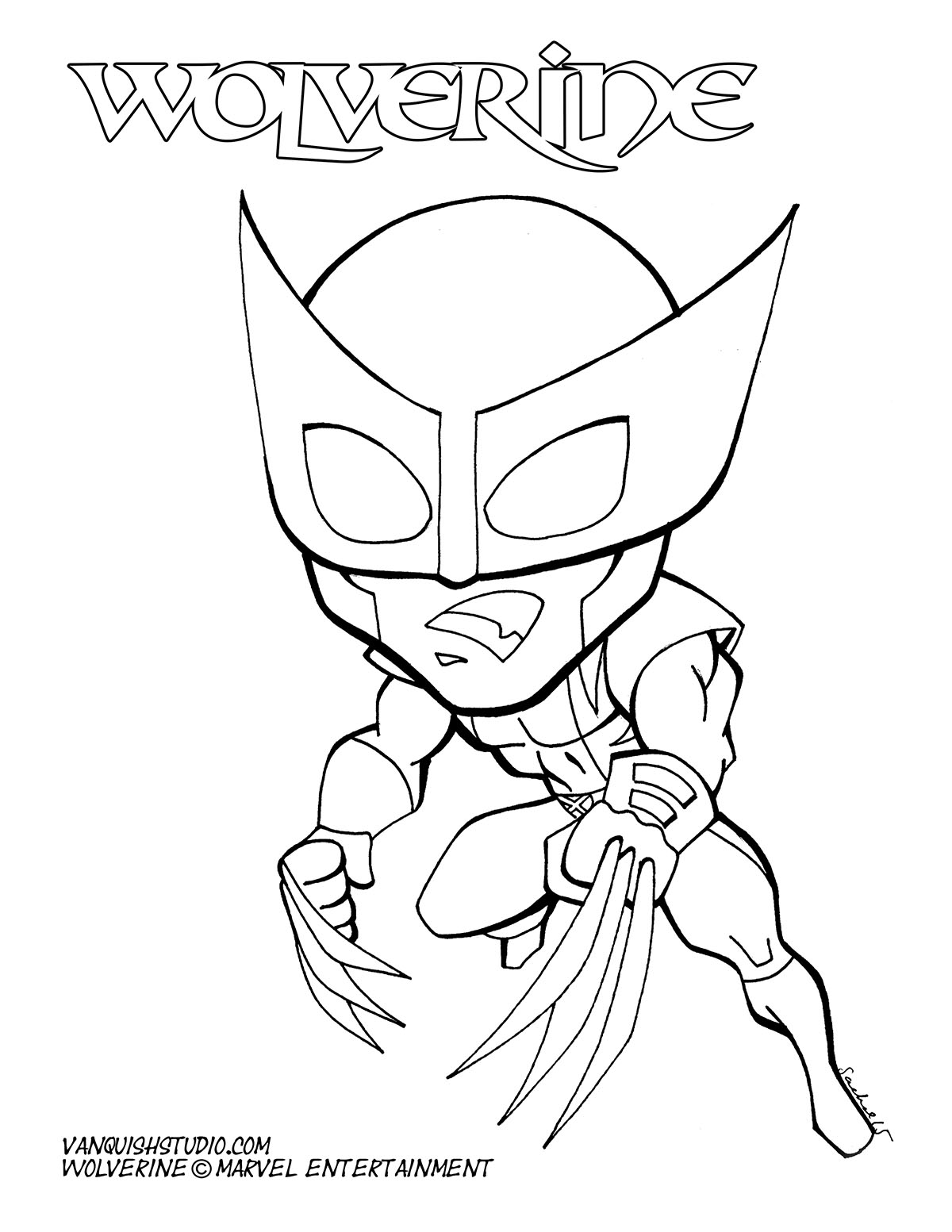 Wolverine Coloring page | Vanquish Studio