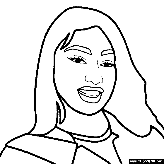 Megan Thee Stallion Coloring Pages Coloring Nation