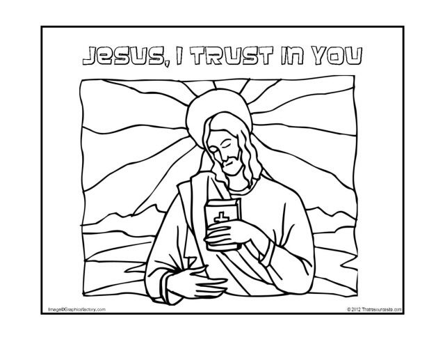 Jesus, I Trust in You Coloring Page - That Resource Site