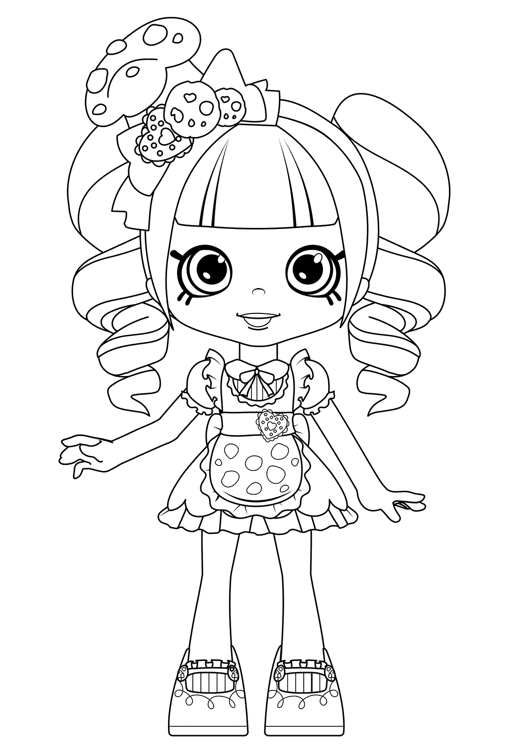 Coco Cookie Coloring Pages Shoppies Dolls from Shopkins - Get Coloring Pages