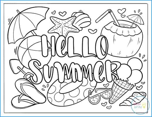 Free Printable Summer Coloring Pages For Kids