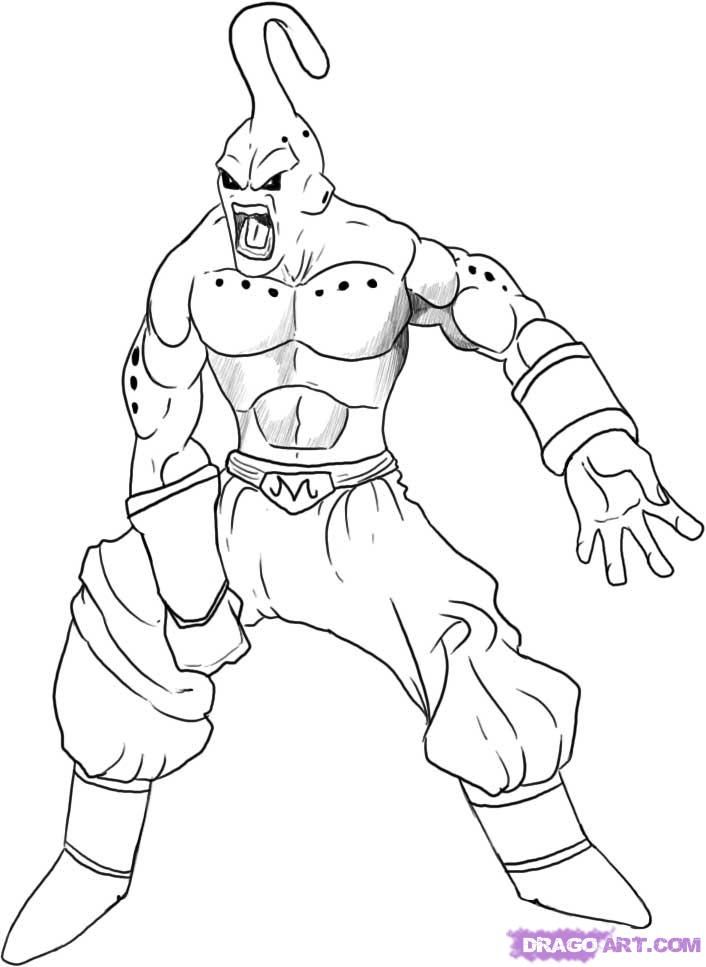 Draw Super Buu, Step by Step, Drawing Sheets, Added by Dawn, June ...