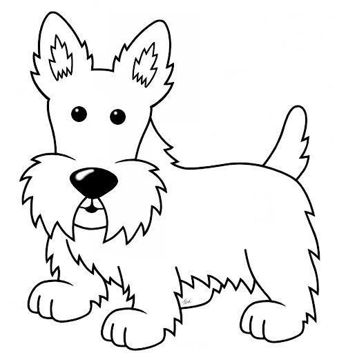 scottie | Узор для вышивки, Книжка-раскраска, Раскраски с животными