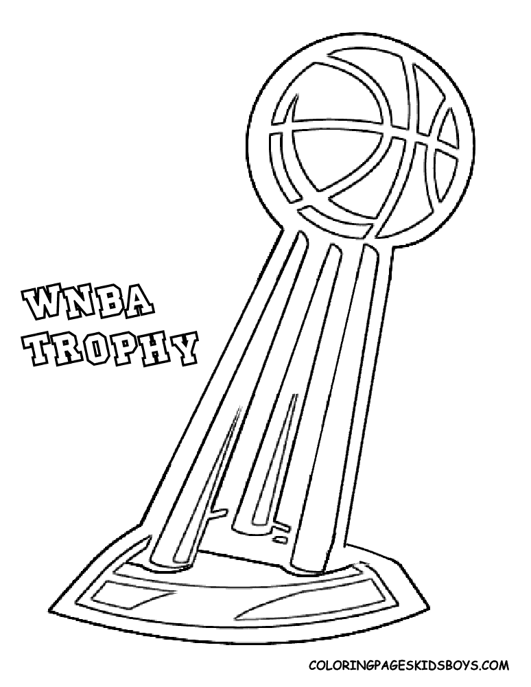Basketball Trophy Coloring Pages - Get Coloring Pages