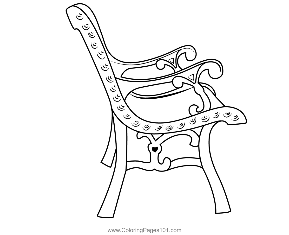 Designer Bench Coloring Page for Kids - Free Furnitures Printable Coloring  Pages Online for Kids - ColoringPages101.com | Coloring Pages for Kids